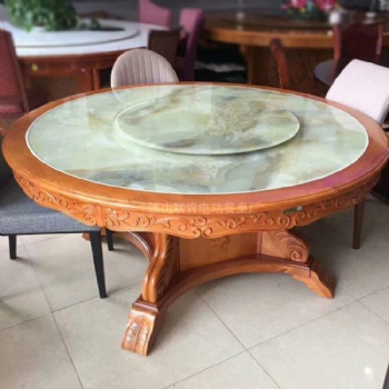 联肯家具隐形火锅餐桌 隐藏电磁炉酒店电动大圆桌