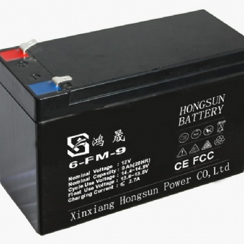 12V9AH摆摊照明用备用电池，新乡鸿晟能源有限公司，河南电池生产厂家