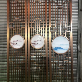 厂家承接工程不锈钢满焊玫瑰金屏风制品家居不锈钢屏风定制