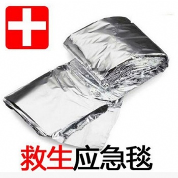 户外急救便携多功能急救保温毯 210*130双面银色求生救生毯防晒毯