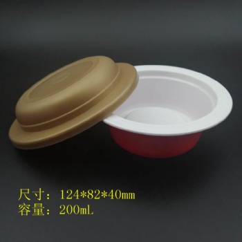 供应万瑞一次性pp塑料碗 燕窝碗 小米海参碗 封口包装碗