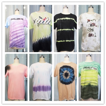江苏华艺扎染 厂家定制手工扎染成衣染色加工手绘 tiedye
