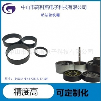 高科斯粘结钕铁硼直流风扇电机磁环 直流风扇粘接钕铁硼磁环