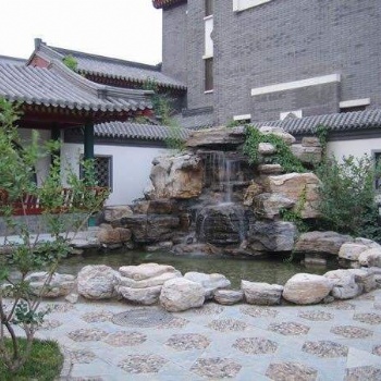 景德镇四合院景观假山水景