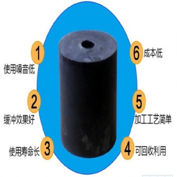 橡胶弹簧200x200橡胶减震垫 振动台用圆柱形胶墩