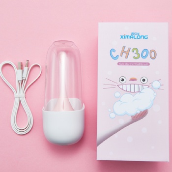 婴幼儿硅胶一体声波电动牙刷,乳牙电动牙刷厂家定制OEM贴牌
