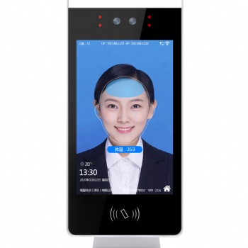 8寸双目刷卡测温人脸识别一体机
