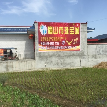 眉山户外墙体广告喷绘可口可乐走进乡村