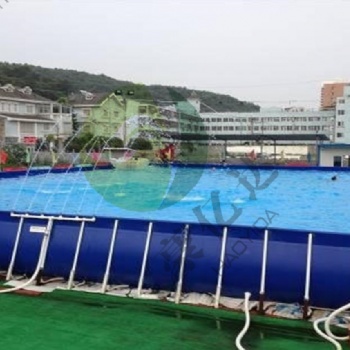 支架水池水滑梯大型充气水上闯关设备