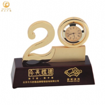 福建20周年聚会纪念品 水晶金属奖杯