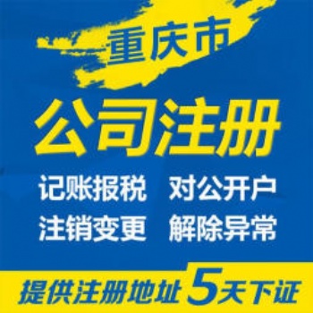 重庆渝中区公司注册代办营业执照