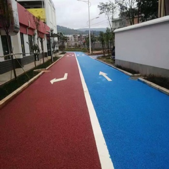 彩色沥青路面 黑色沥青路面改彩 沥青路面改色