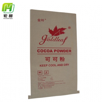 可可粉包装袋供应25kg纸塑复合袋牛皮纸袋可定制扁平包装袋