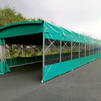 中赞移动雨棚大型仓库帐篷大型折叠帐篷推拉活动雨棚固定帆布雨棚大排档雨棚移动式车棚，伸缩式