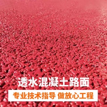 自贡市 透水混凝土 彩色透水地坪 彩色透水砼 豪轩本地专业厂家提供