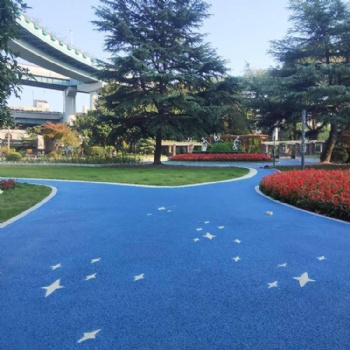 成都市 彩色透水混凝土道路 生态透水地坪 豪轩优质的材料生产厂家