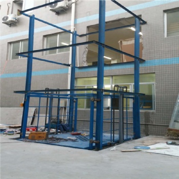 固定导轨式举升货梯移动剪叉升降机 液压电动作业平台 家用电梯