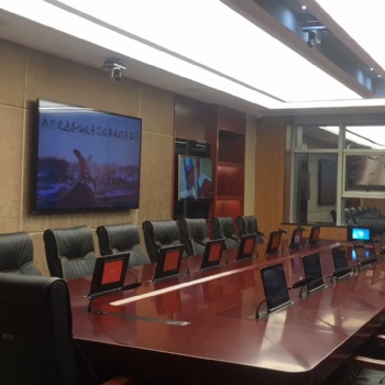 笔记本隐藏办公桌 自动升降会议系统