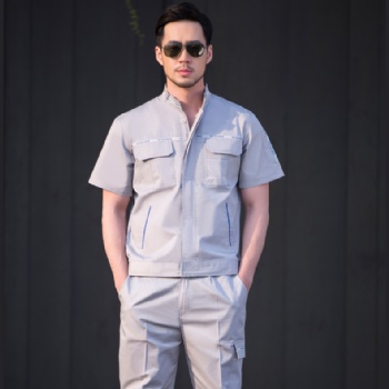 青岛工作服定做潍坊汽修工作服套装男女同款长袖劳保厂服工衣