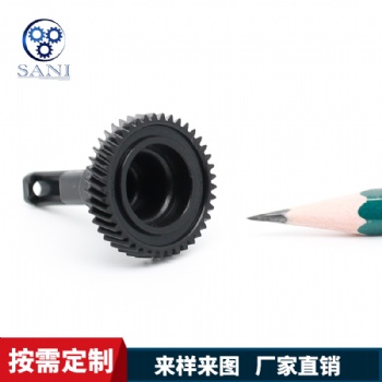 加工定制 双联斜齿轮非标准塑料齿轮POM尼龙小模数精密直齿轮批发