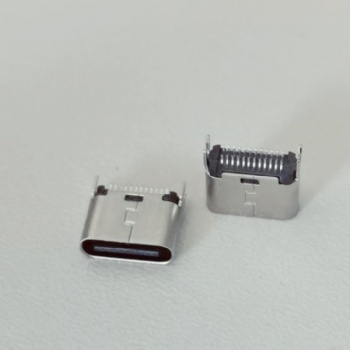 3.1USB TYPE-C 夹板0.8 24PIN母座 L=6.5带鱼叉脚