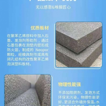 建筑外墙石墨聚苯乙烯泡沫板阻燃隔热防潮