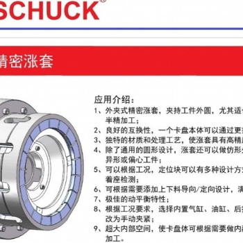 原装进口BOSSCHUCK外夹式精密涨套， 支持非标 精度高