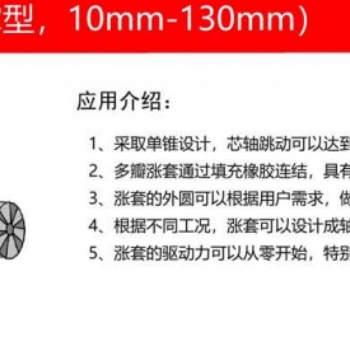 优势提供BOSSCHUCK内撑式胶连涨套.代理销售