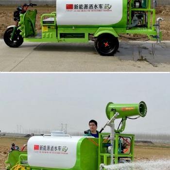 万元新能源电动三轮洒水车工地用工程车雾炮机小型绿化环卫消毒车