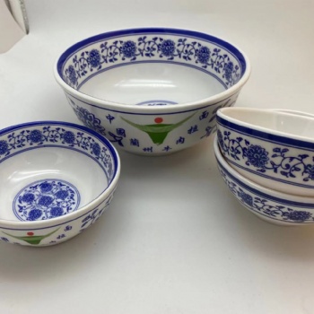 上海壹粤密胺兰州拉面碗，食堂用餐具面碗，仿瓷饭碗订购