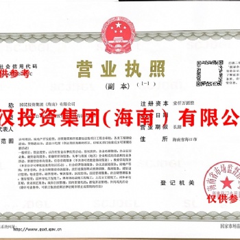 国汉投资集团（海南）有限公司转让