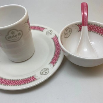 上海壹粤密胺酒店摆台四件套，中餐摆台餐具，骨碟摆台套装