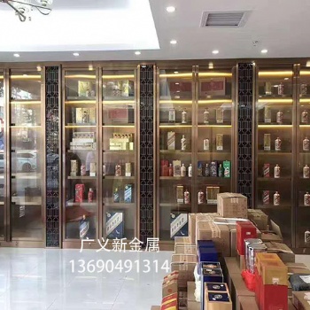 灯光不锈钢**架展示架酒窖金属酒架订做