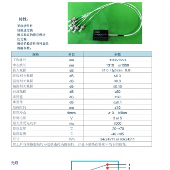 四川梓冠光电供应 mems光开关 1xN