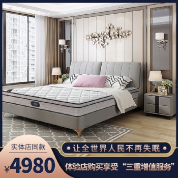 独立袋装互不干扰精钢弹簧床垫，针织面料酒店专用 厂家直供
