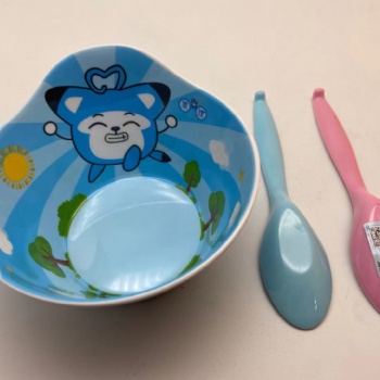 上海壹粤密胺甜品店餐具，儿童餐具定制，沙拉小吃密胺餐具