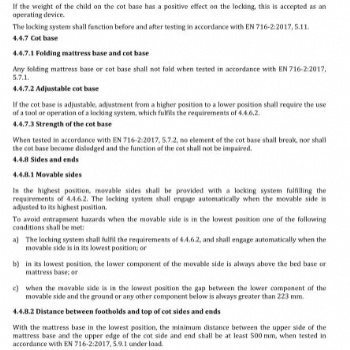 EN716-1,儿童床标准,欧盟儿童床,儿童折叠床标准