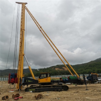 加长型螺旋泥土打桩机 液压光伏水泥打桩机 大臂加压15米地基打桩机