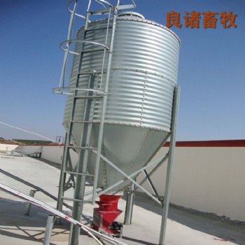 自动喂料料塔 填料塔 养猪设备用饲料塔良诸养猪设备镀锌板料塔 玻璃钢料塔