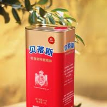 贝蒂斯原装进口**初榨橄榄油1L红铁桶