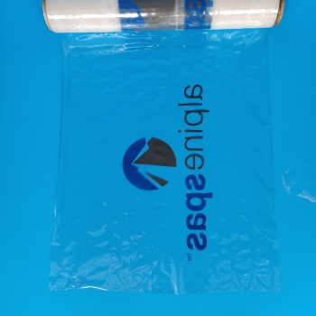 上海诺玖打孔缠绕膜印商标LOGO拉伸膜，纳米超薄机用拉伸膜非标定制