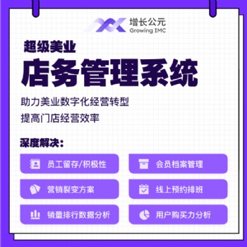 增长公元店务系统+共享美容院模式+股东分红裂变模型