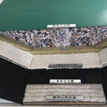垃圾填埋场使用城建防渗土工膜、聚酯长丝土工布、三维复合排水网与GCL防水毯