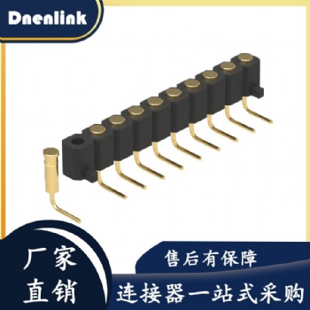德能3.0pogo pin 弹簧针H4.0单排90度 平面帯柱支持来图拿样