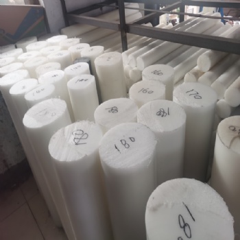 大量现货PA6白色纯料尼龙棒挤出棒实心尼龙柱1米长度尼龙棒