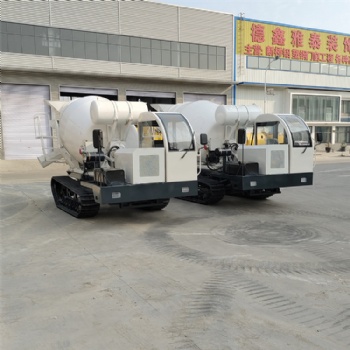 2-3方履带式混凝土搅拌运输车 钢制履带混凝土搅拌车 卸料方便 山地通用
