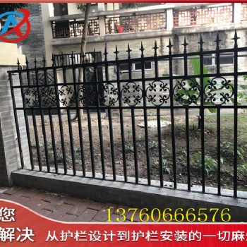 清远制药科技园围墙护栏定制 厂区锌钢栅栏供应