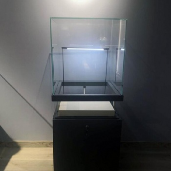 桂林文化馆液压掀开柜制作 电动升降博物馆展柜厂