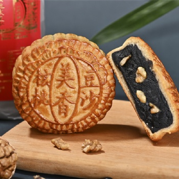 核桃黑豆沙月饼 中秋月饼代工厂