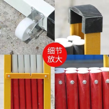 绝缘施工电力围栏玻璃钢圆管伸缩围栏不锈钢隔离带围挡可移动